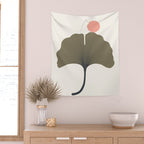 Cat and Plant 33 Wall Tapestry Gallery Image 2