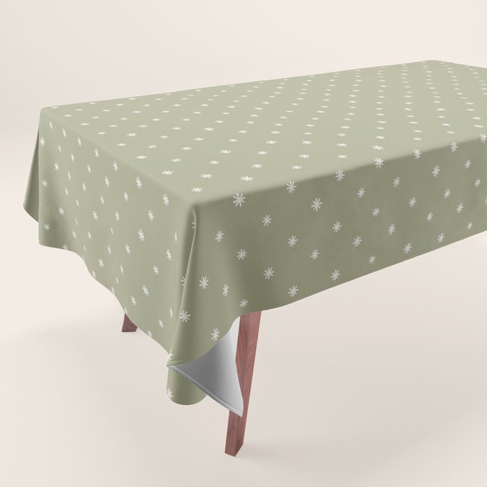 Sparkles Sage Green Tablecloth Gallery Image 1