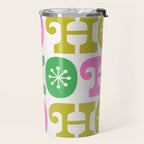Ho Ho Ho - Pink and Green Travel Mug Gallery Image 2