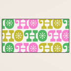 Ho Ho Ho - Pink and Green Desk Mat Gallery Image 3