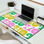 Ho Ho Ho - Pink and Green Desk Mat Gallery Image 2