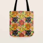 Maximalist Jungle Tiger Cheetah Leopard and Jaguar Tote Bag Gallery Image 1