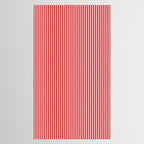 Ultra Fine Stripes Vertical Pattern in Retro Christmas Red and Pink Tablecloth Gallery Image 2