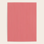 Ultra Fine Stripes Vertical Pattern in Retro Christmas Red and Pink Poster Gallery Image 4