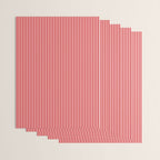 Ultra Fine Stripes Vertical Pattern in Retro Christmas Red and Pink Wrapping Paper Gallery Image 3