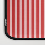 Ultra Fine Stripes Vertical Pattern in Retro Christmas Red and Pink Laptop Sleeve Gallery Image 3