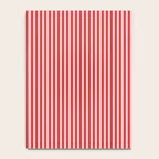 Ultra Fine Stripes Vertical Pattern in Retro Christmas Red and Pink Notebook Gallery Image 4