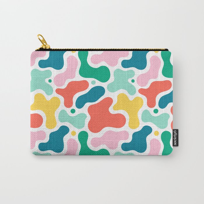 Colorful abstract art shape pattern Carry All Pouch Gallery Image 1