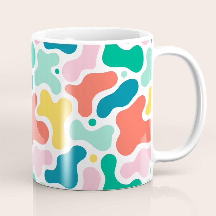Colorful abstract art shape pattern Coffee Mug Gallery Image 1