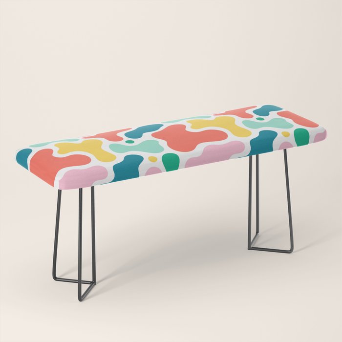 Colorful abstract art shape pattern Bench Gallery Image 1