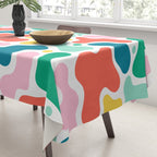 Colorful abstract art shape pattern Tablecloth Gallery Image 3