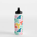 Colorful abstract art shape pattern Water Bottle Gallery Image 3