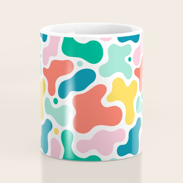Colorful abstract art shape pattern Coffee Mug Gallery Image 4