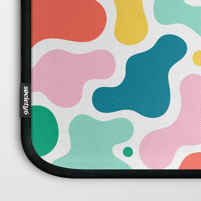 Colorful abstract art shape pattern Laptop Sleeve Gallery Image 3