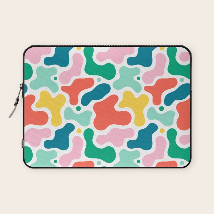 Colorful abstract art shape pattern Laptop Sleeve Gallery Image 1