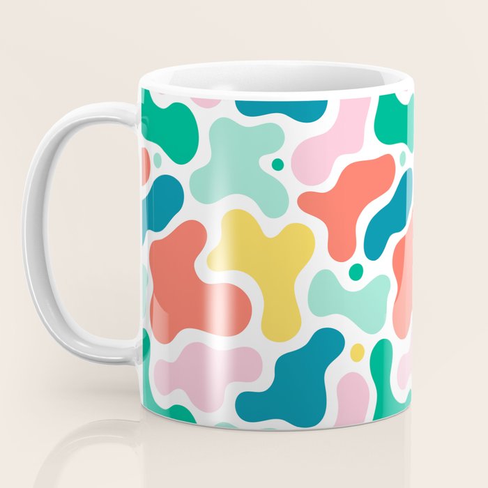 Colorful abstract art shape pattern Coffee Mug Gallery Image 3