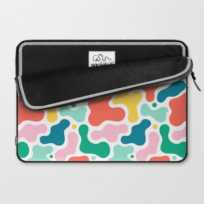 Colorful abstract art shape pattern Laptop Sleeve Gallery Image 2