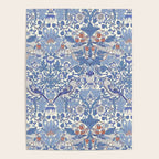 William Morris Strawberry Thief Powder Blue & Red Poster Gallery Image 4