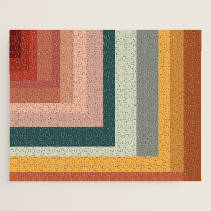 Broken Stripes warm Jigsaw Puzzle Gallery Image 1