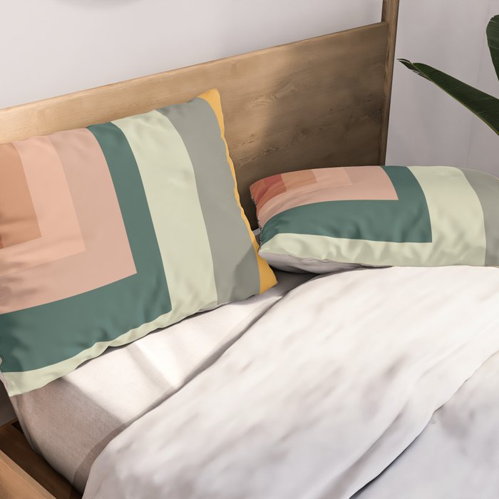 Broken Stripes warm Pillow Sham Gallery Image 2