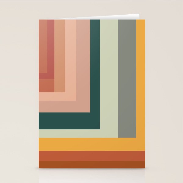 Broken Stripes warm Stationery Card Gallery Image 1