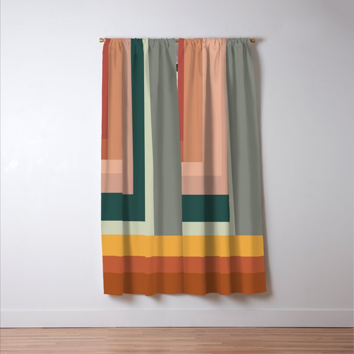 Broken Stripes warm Window Curtain Gallery Image 3