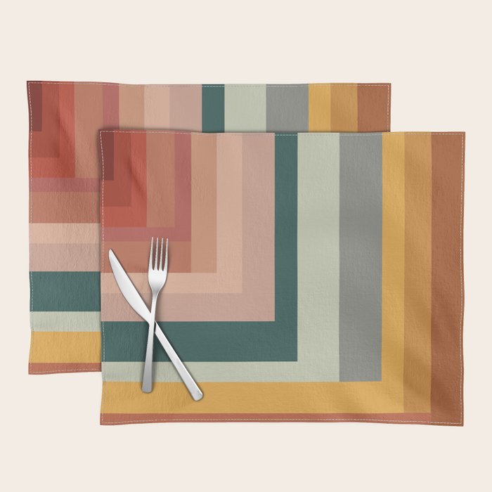 Broken Stripes warm Placemat Gallery Image 1