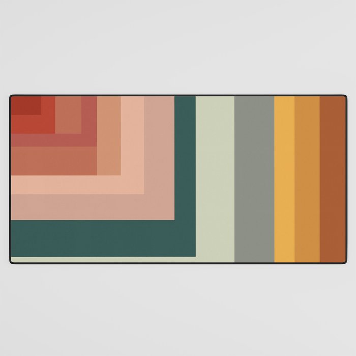 Broken Stripes warm Desk Mat Gallery Image 3