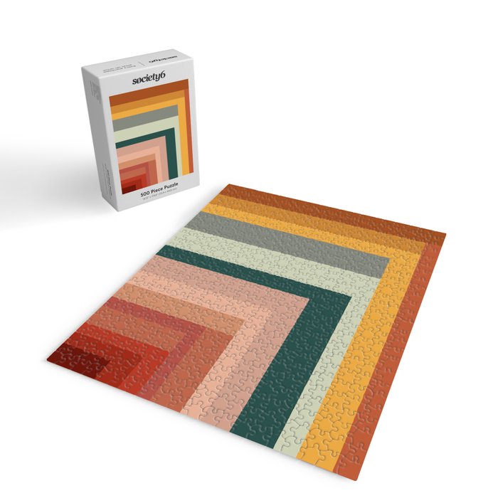 Broken Stripes warm Jigsaw Puzzle Gallery Image 2