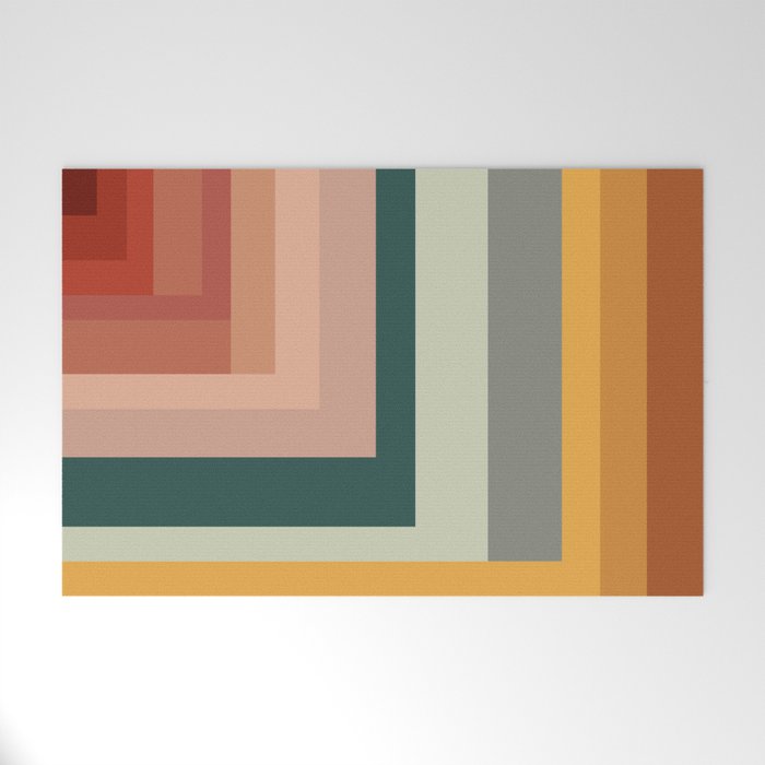 Broken Stripes warm Welcome Mat Gallery Image 1