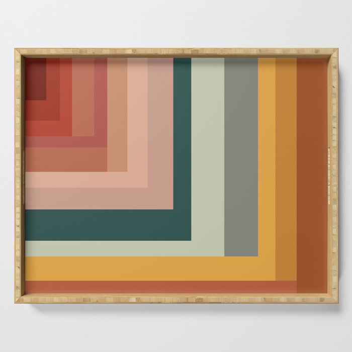 Broken Stripes warm Serving Tray Gallery Image 1