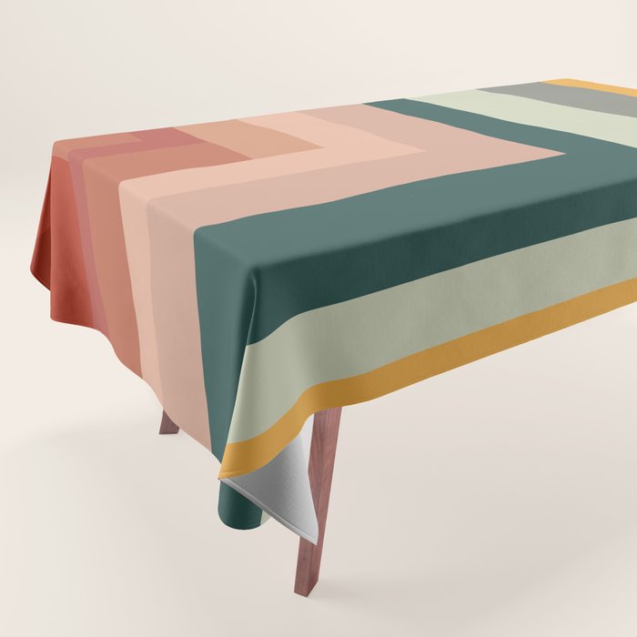 Broken Stripes warm Tablecloth Gallery Image 1