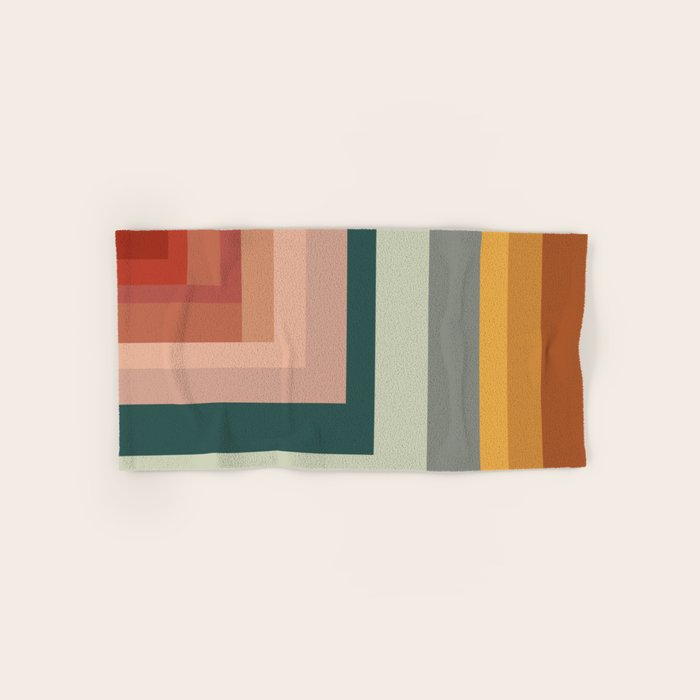 Broken Stripes warm Bath Towel Gallery Image 1