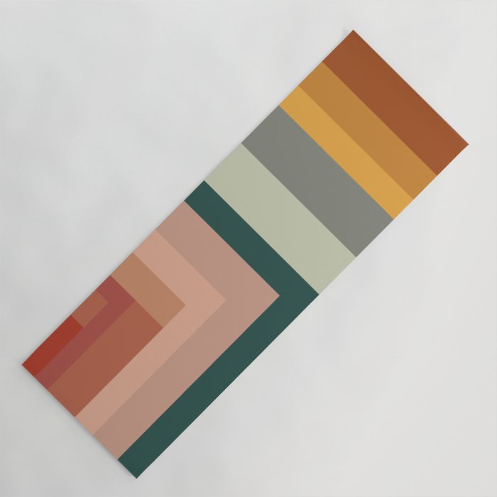 Broken Stripes warm Yoga Mat Gallery Image 1