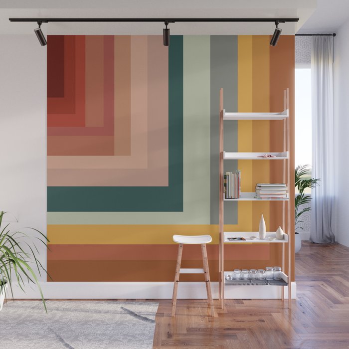 Broken Stripes warm Wall Mural Gallery Image 1