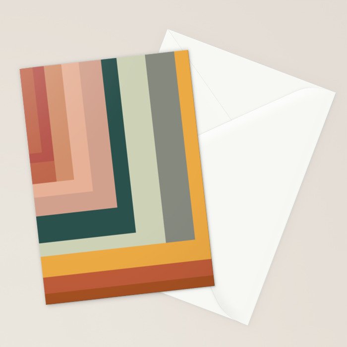 Broken Stripes warm Stationery Card Gallery Image 2