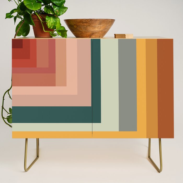 Broken Stripes warm Credenza Gallery Image 1