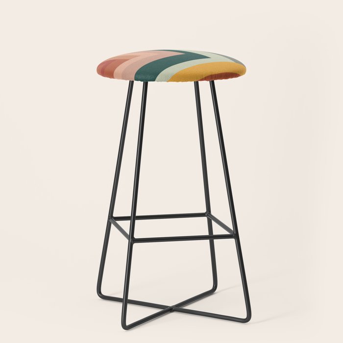 Broken Stripes warm Stool Gallery Image 1