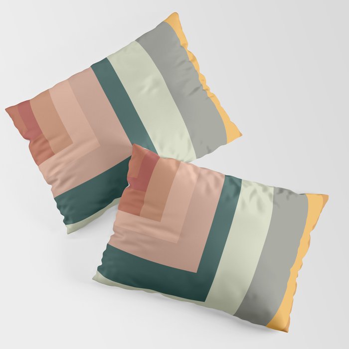 Broken Stripes warm Pillow Sham Gallery Image 3