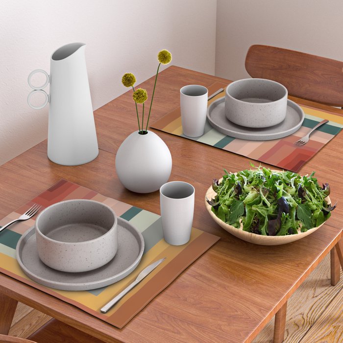 Broken Stripes warm Placemat Gallery Image 2