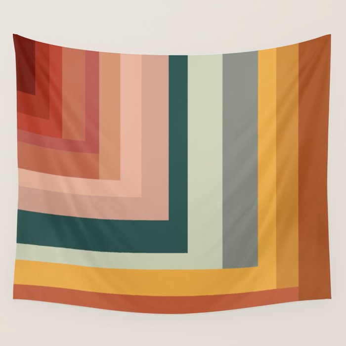Broken Stripes warm Wall Tapestry Gallery Image 4