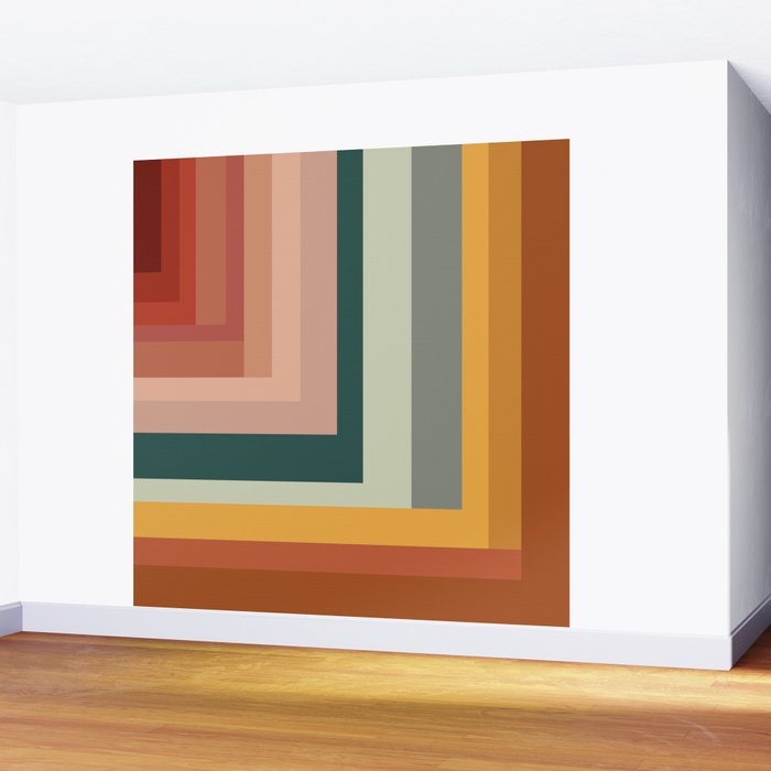 Broken Stripes warm Wall Mural Gallery Image 2