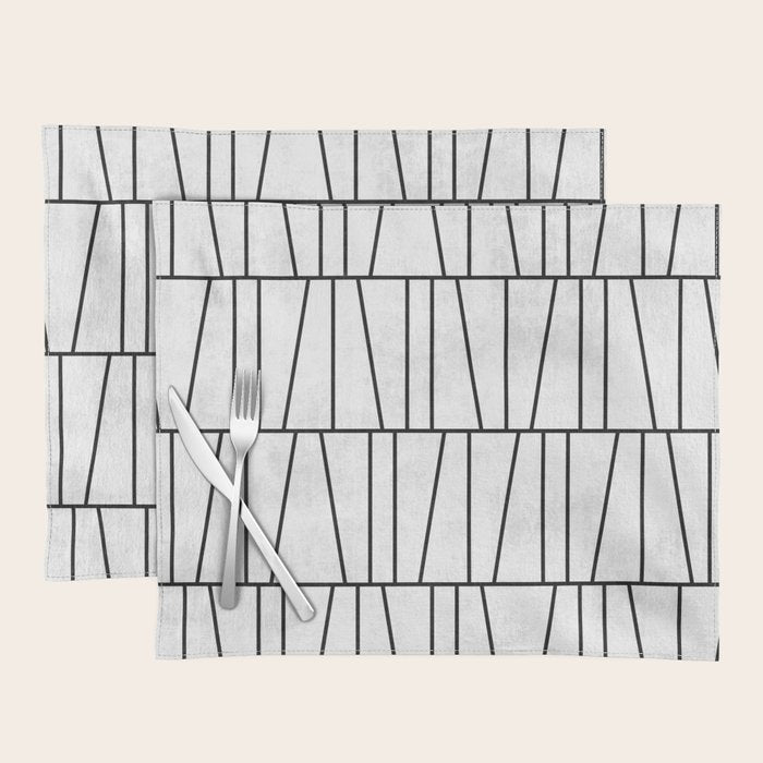 Mid-Century Modern Pattern No.6 - White Placemat Gallery Image 1