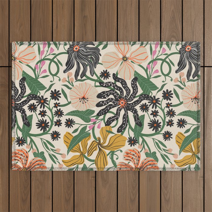 Merrick Floral - creme Outdoor Rug Gallery Image 1
