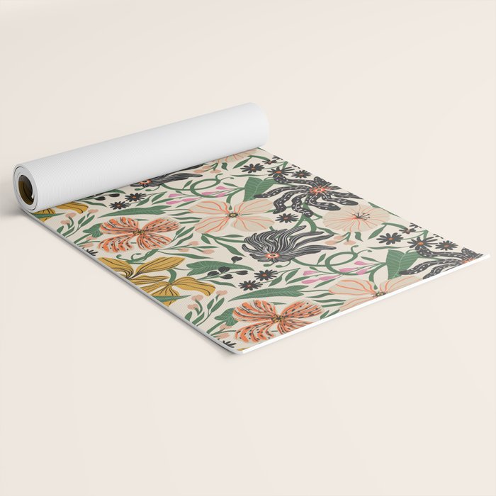 Merrick Floral - creme Yoga Mat Gallery Image 2