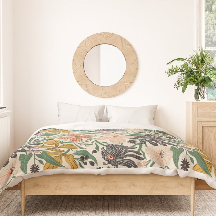 Merrick Floral - creme Duvet Cover Gallery Image 3