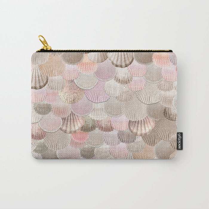 MERMAID SHELLS - CORAL ROSEGOLD Carry All Pouch Gallery Image 1
