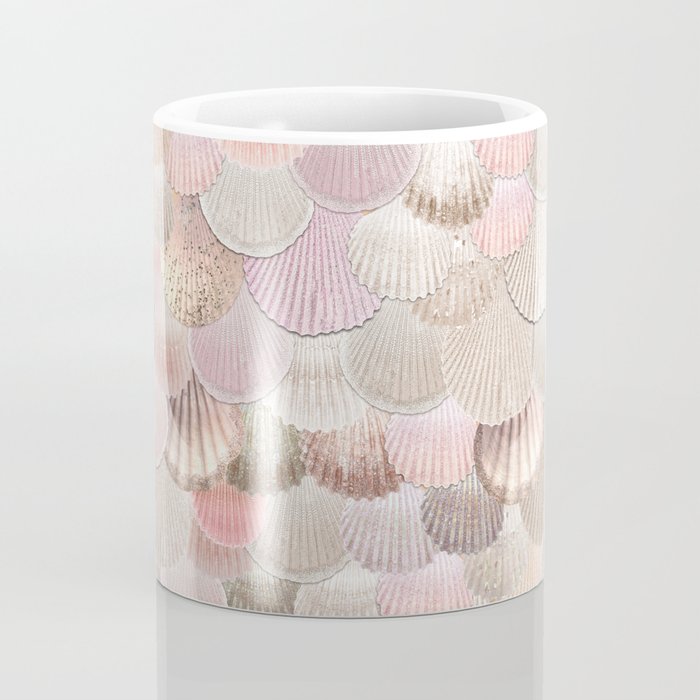 MERMAID SHELLS - CORAL ROSEGOLD Coffee Mug Gallery Image 4