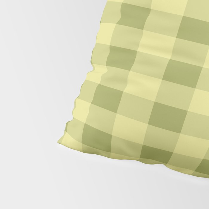 Gingham Large Lime Green Pillow Sham Gallery Image 4