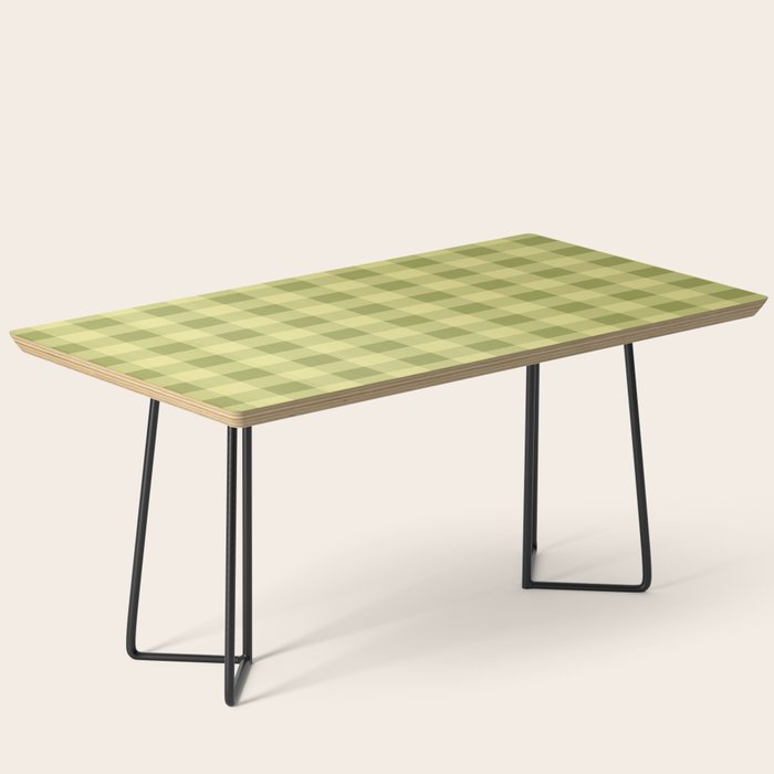 Gingham Large Lime Green Coffee Table Gallery Image 1